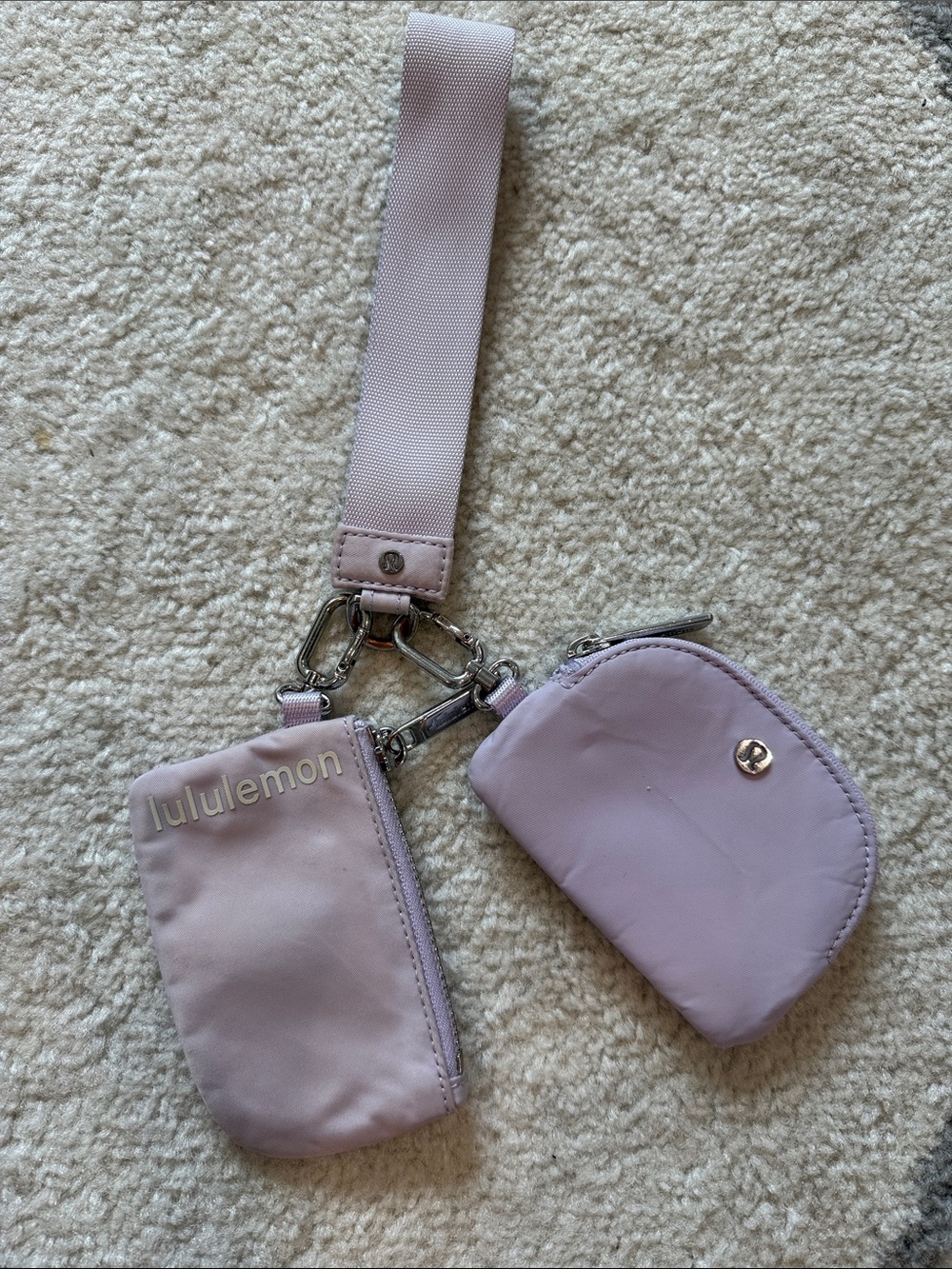 Lululemon Lavender Dual Pouch Wristlet